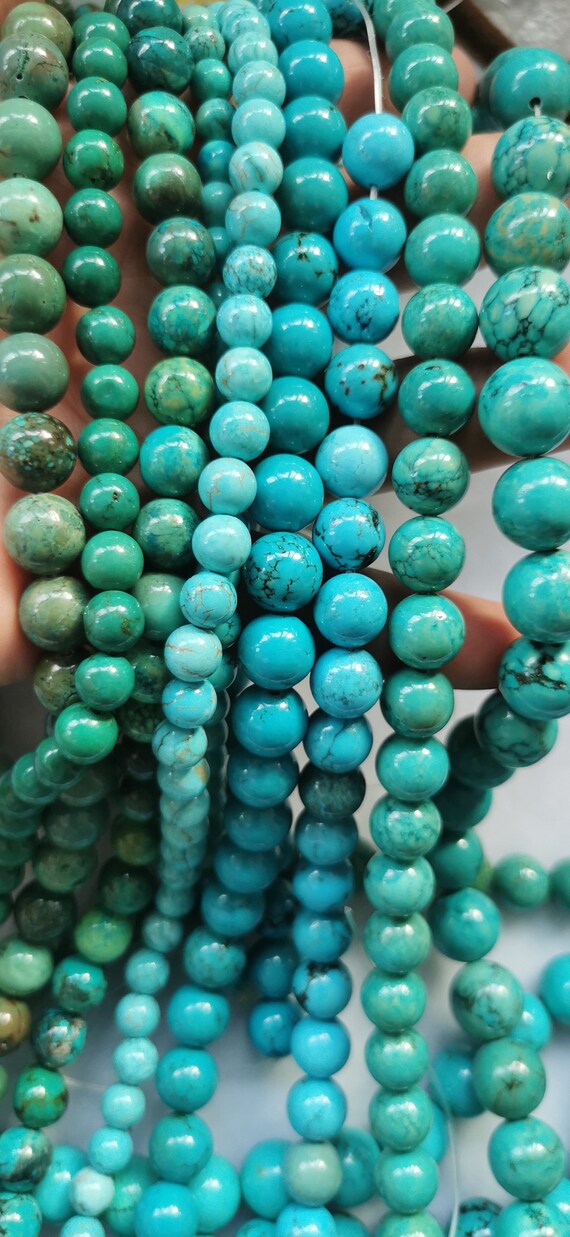 16inch Green Tibetant Turquoise Bead, 4mm/6mm/8mm/10mm/12mm