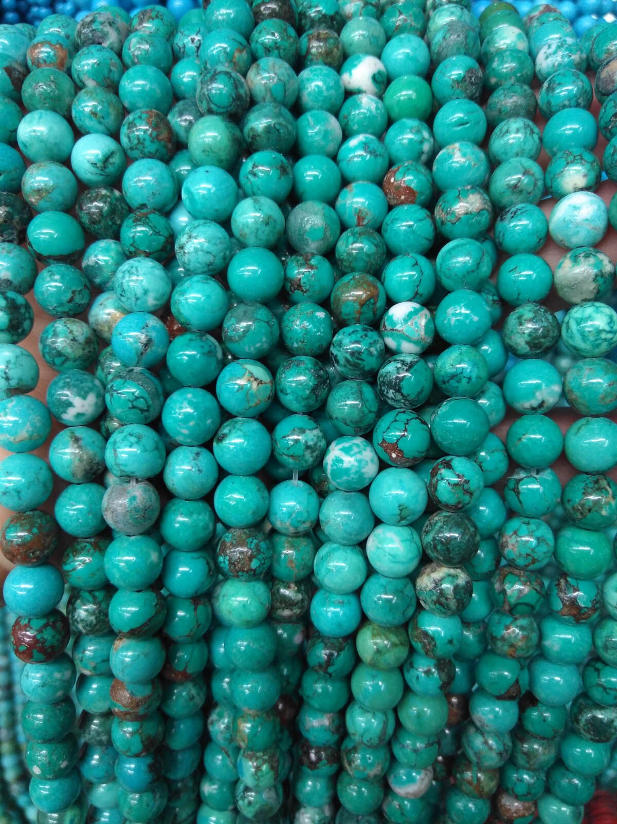 16inch Blue-green Tibetant TURQUOISE Stone Round-bal 2mm to 20mm Beads for  Necklace-bracelet-pendant 