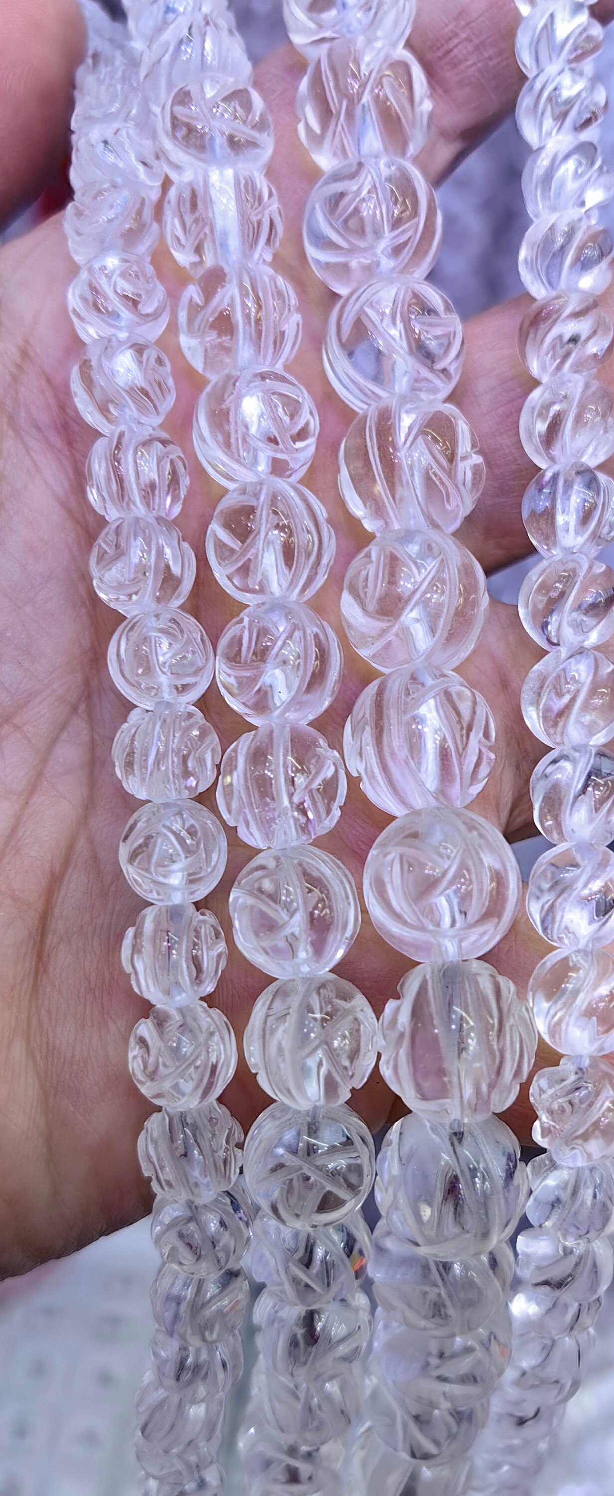 Genuine Clear Quartz Rock Crystal Gemstone 6 8 10 12mm