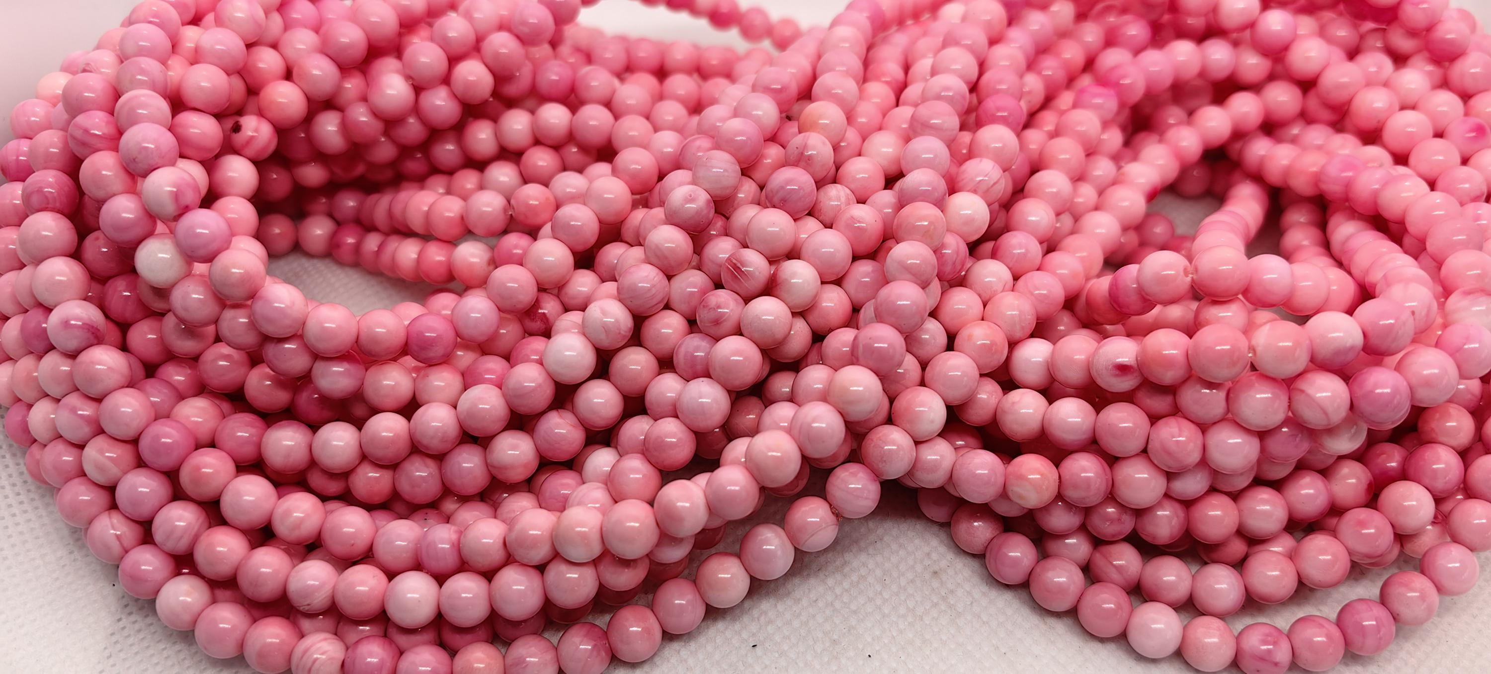 3列ストレッチブレスレット ストロングクイーン ピンクコンク
