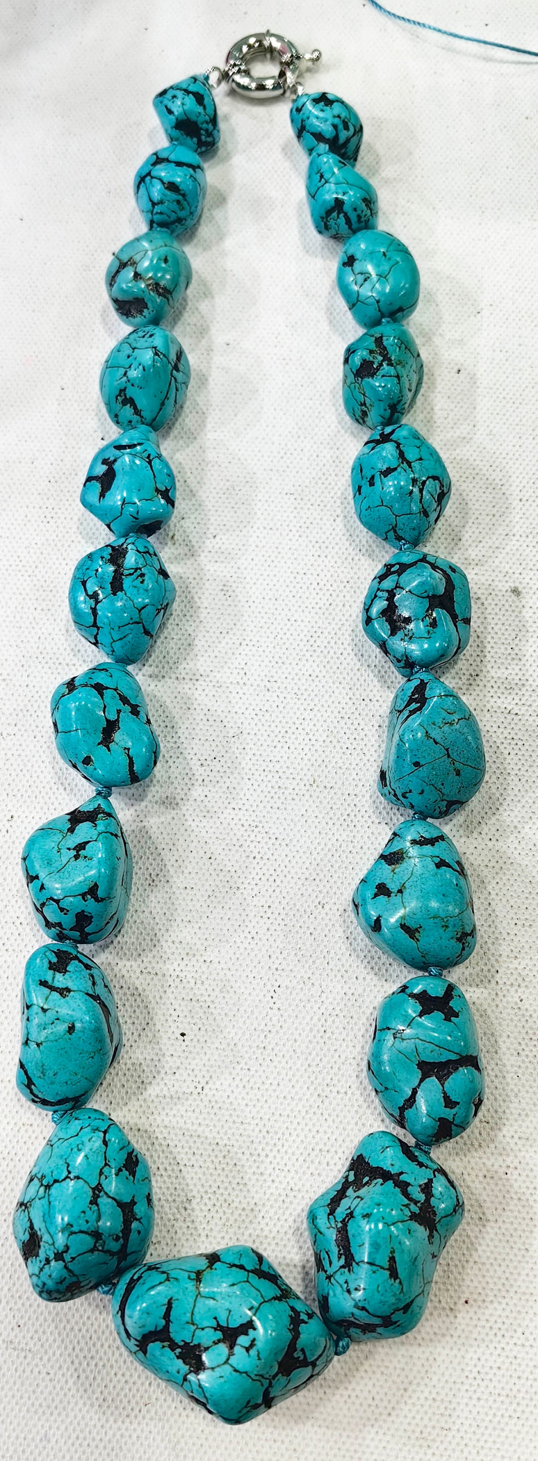 18inch Matrix Blue Turquoise Stone Rough Nuggets Polished Freeform