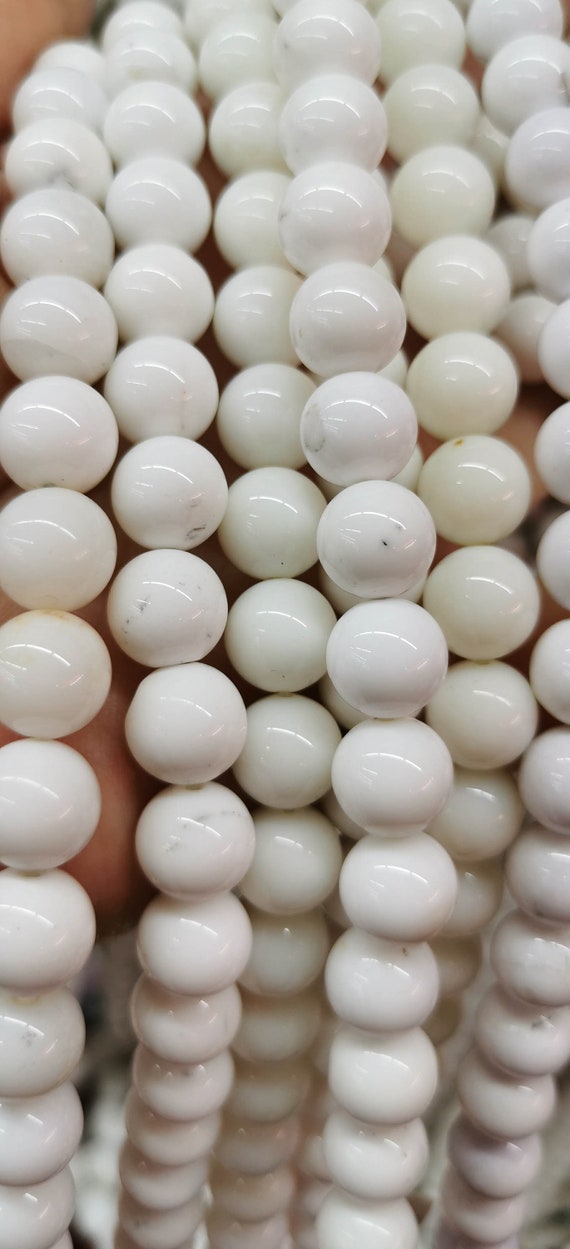アクセサリー ours strong milon(white agate) Natural White Agate Stone Bracelet,8mm,10mm,12mm, Smooth