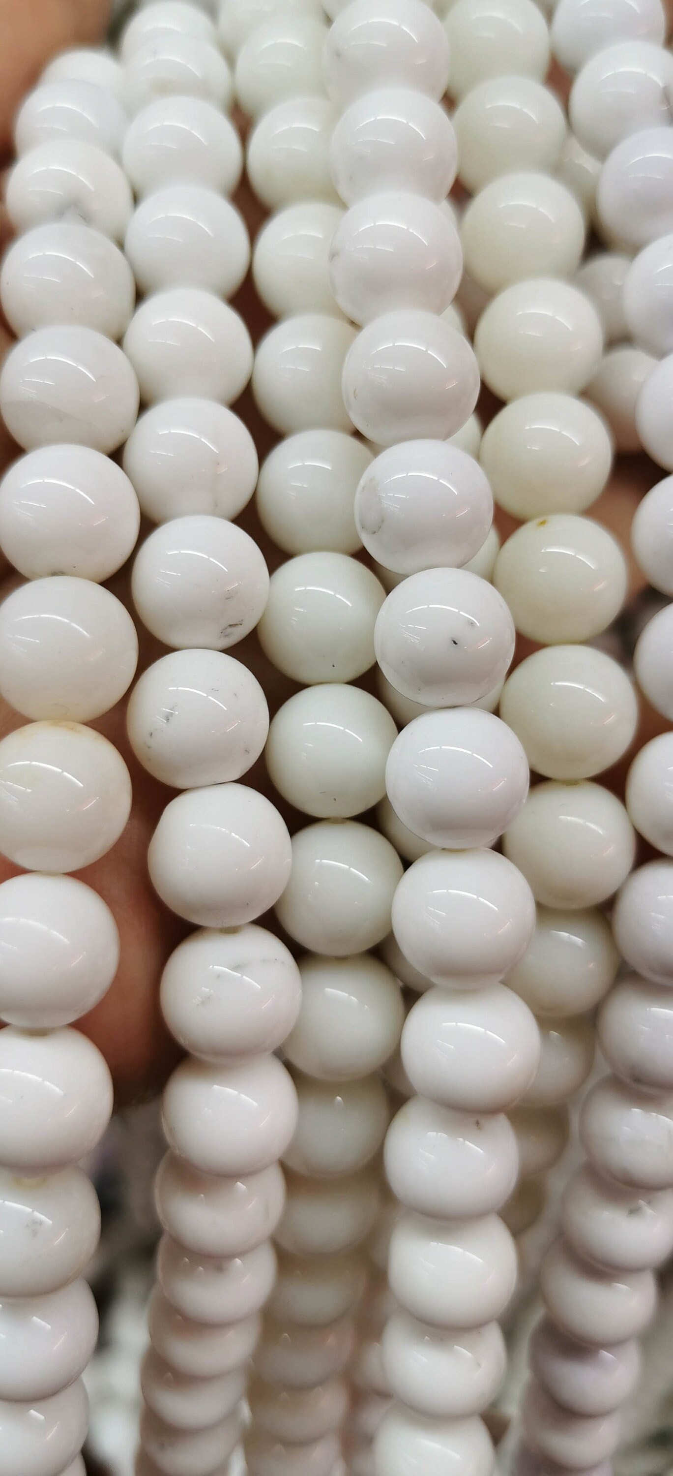 Genuine White Agate Round Beads 8mm/10mm/12mm/14mm/16mm/18mm