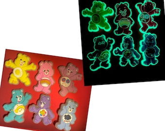 Care Bear Straw toppers glow in the dark