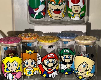 Mario brothers glass cans