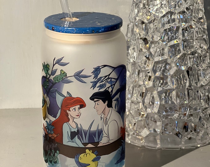 Featured listing image: Ariel and Eric 16 oz glass can