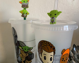 Yoda straw toppers