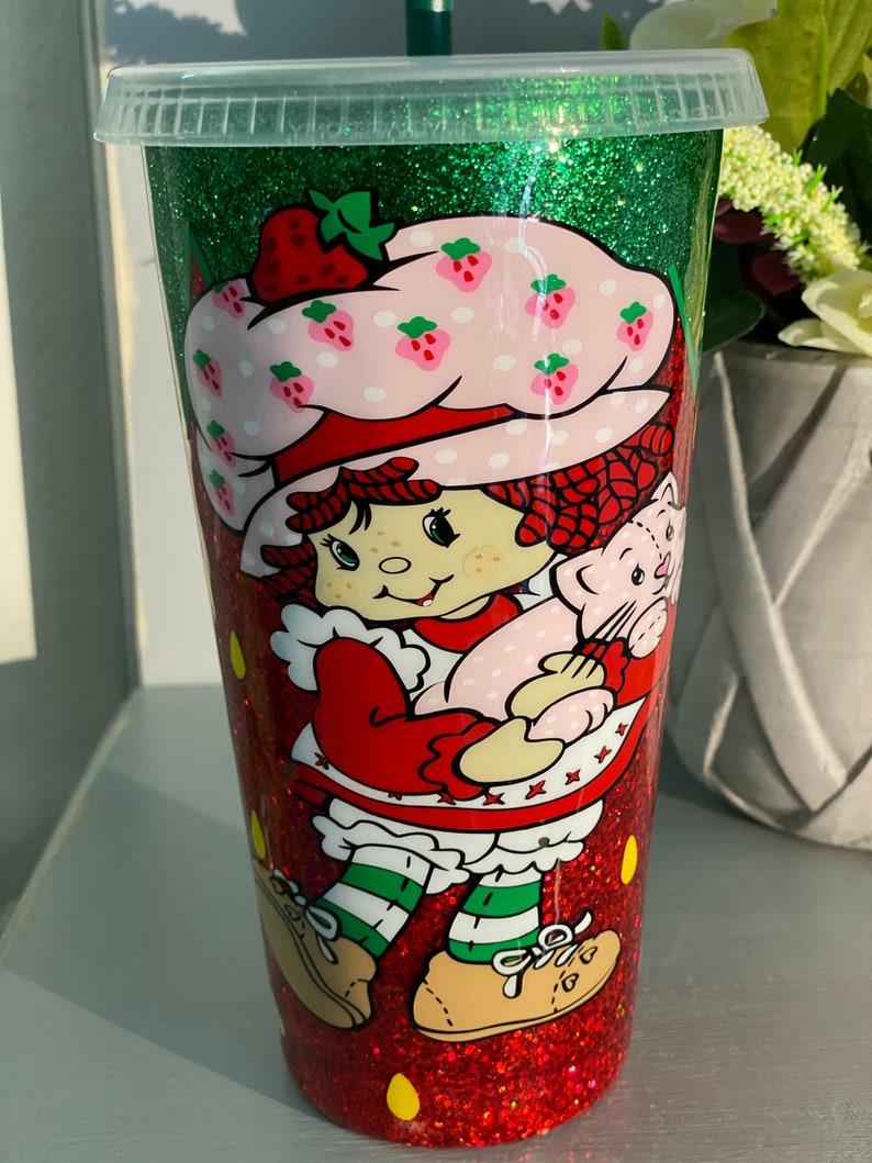 Strawberry shortcake Starbucks cup Etsy