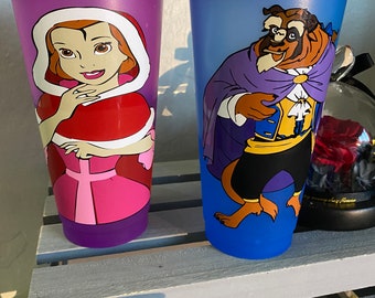 Beauty and the Beast themed tumblers
