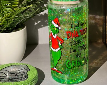 100% That Grinch Glass beer can