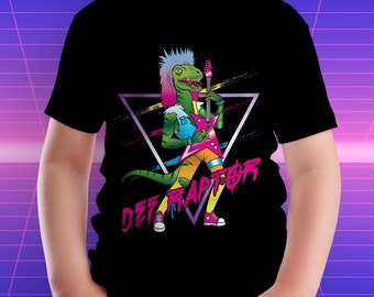 Def Raptor / DINOSAUR T Shirt / RETRO / MUSIC / Movies / 80s / Kids/ Unisex