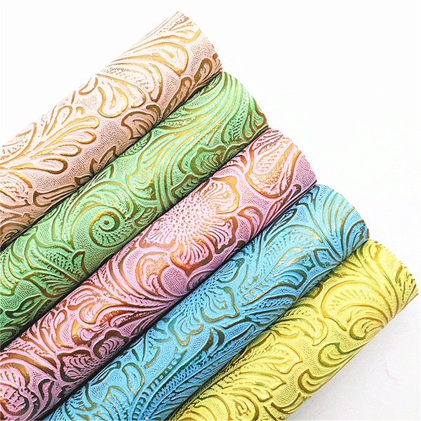 Embossed Faux Leather Sheets Etsy