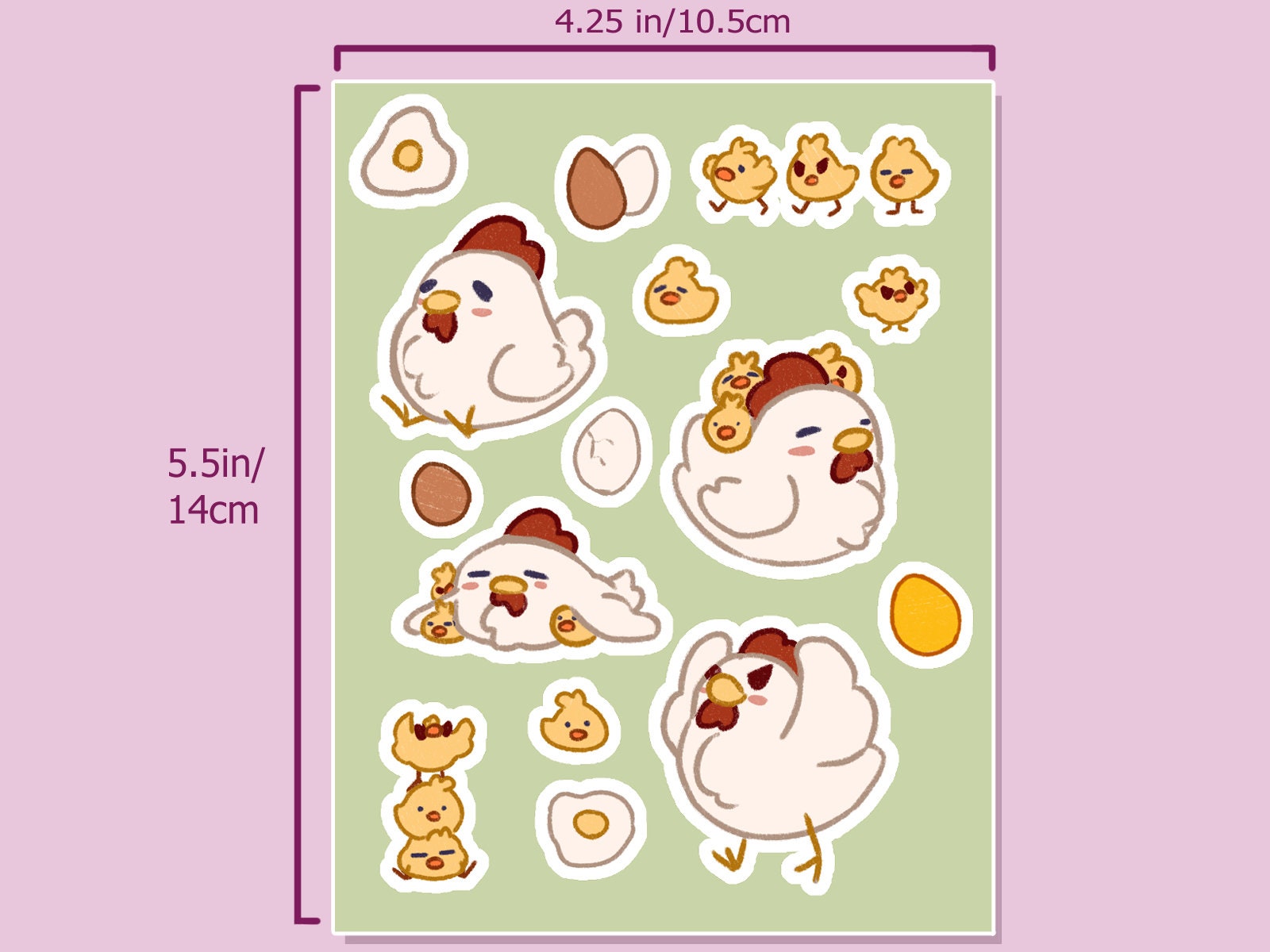 Rotating Chicken Sticker Chicken Sticker Sheet - Etsy