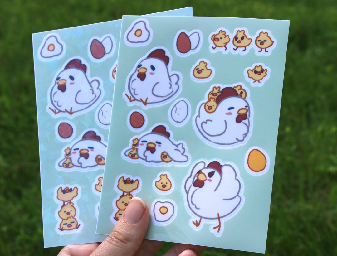 Chicken Sticker Sheet - Etsy