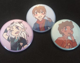 The Dragon Prince Trio Buttons 1.5"