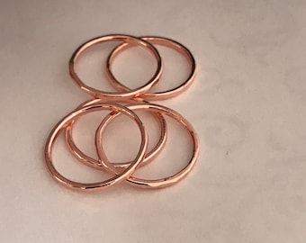 Stackable Minimalist ring Solid Copper ring 1.3mm thick