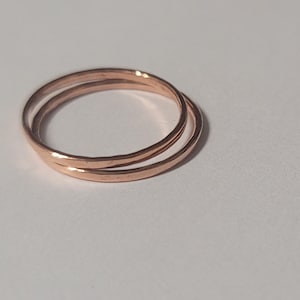 Stackable Minimalist ring Solid Copper ring 1.3mm thick
