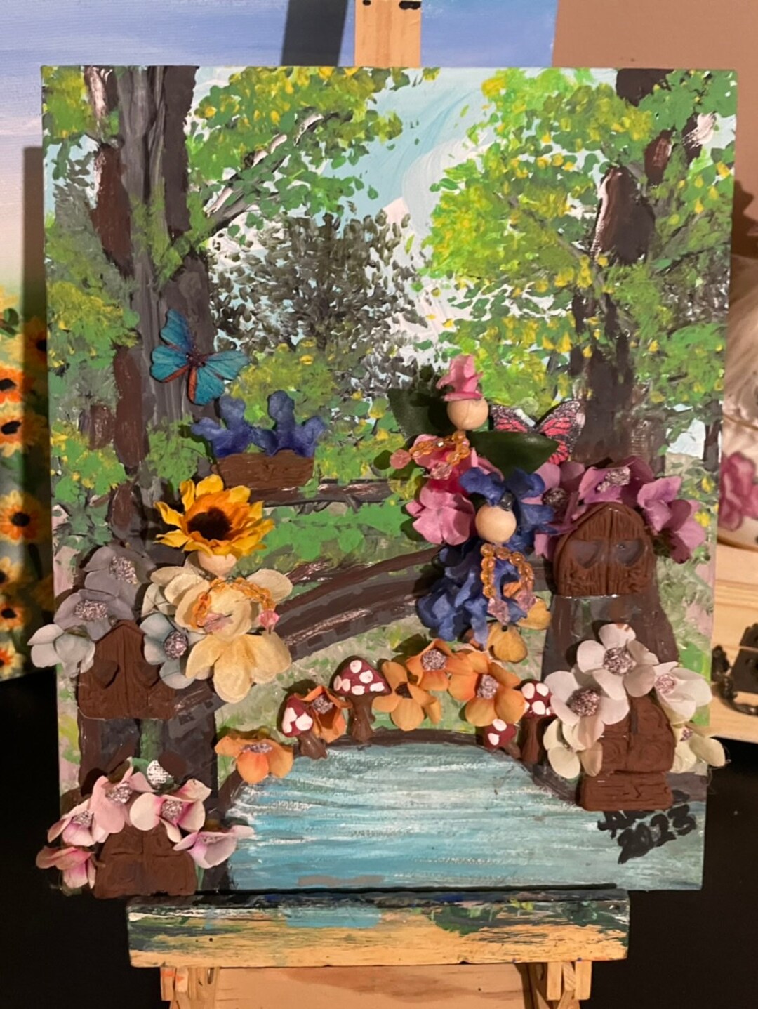 3D Painting Fairy Garden 8x10 Painting - Etsy