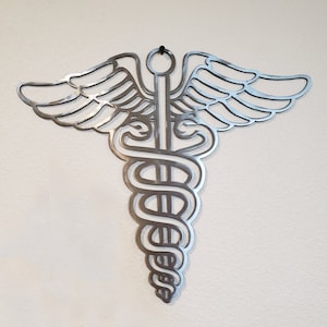 Signo de símbolo médico de metal, signo militar, premio militar, regalo de jubilación militar, signo médico