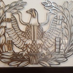 Warrant Officer Eagle Rising Metal Steel Sign, Eagle Rising, Warrant Officer Eagle Rising, Warrant Officer Rising Eagle Sign