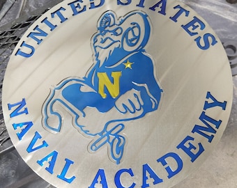 United States Naval Academy, Custom Metal Sign, US Navy Graduate, Naval Academy Alumni, Navy Gift, Midshipman, Navy Cadet, Graduation Gift