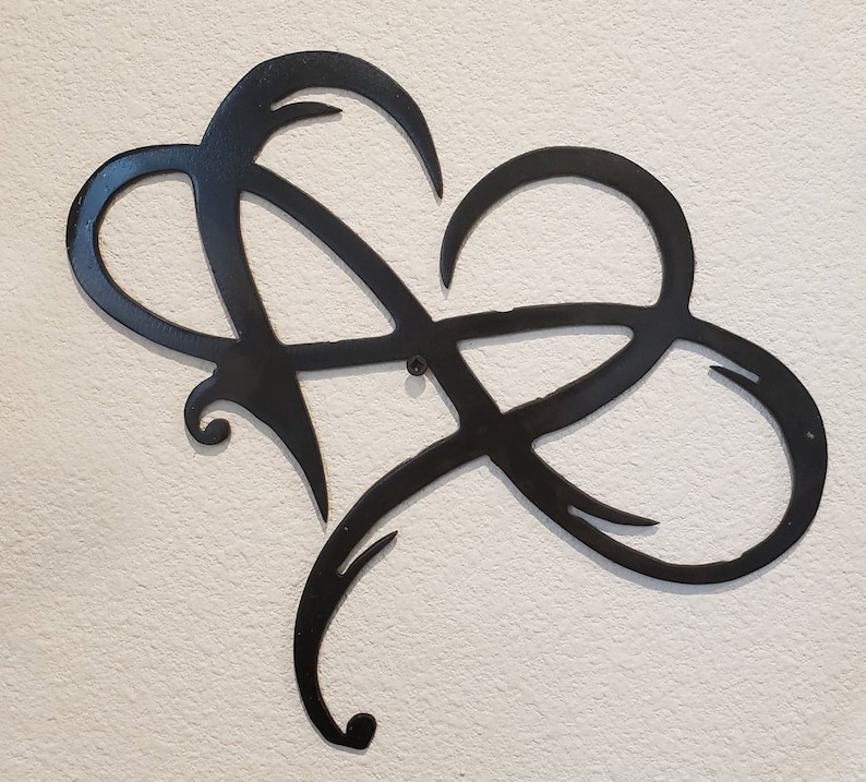 Steel Metal Sign Hanging Plasma Infinity Symbol with heart Custom /& Personalized Infinity Heart Metal Wall Art Steel wall d\u00e9cor