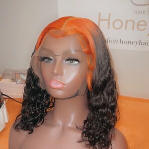 Lace Front Human Hair Wigs Virgin Indian hair Pre Plucked with baby hair and Deep Curl
