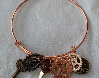 Steampunk Inspired Adjustable Bracelet