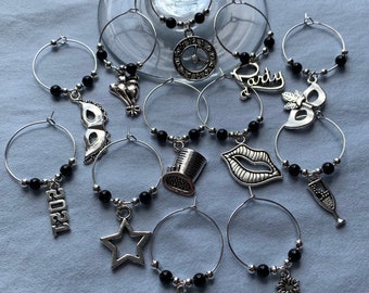 New Year's Wine Charms - 2021 Set of 12