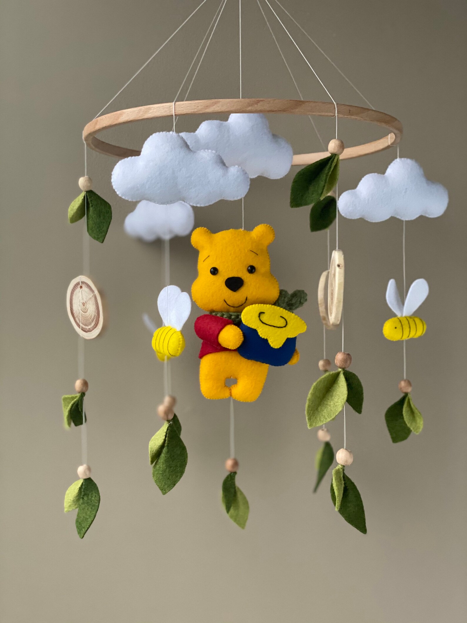 Baby Mobile Winnie the Pooh Nursery Crib Mobile Woodland Etsy