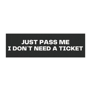 JUST PASS ME automagneet | Duurzame, weerbestendige vinylmagneet | Autobumpermagneet | Magneet bumpersticker | Op zoek naar een financiële man