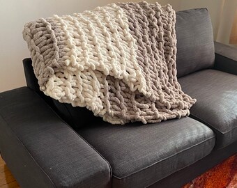 Hand-knitted Throw/Blanket