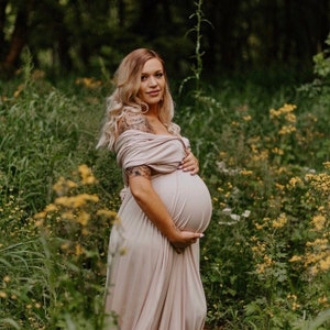 Holiday Sale! Maternity Dress for Photo Shoot | Convertible Dress |  Maternity Gown | Maternity Dress | Convertible Gown | Ivory Dress