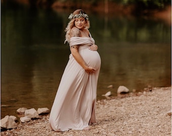 Holiday Sale! Maternity dress for Baby Shower | Convertible Dress |  Maternity Gown | Maternity Dress | Convertible Gown | Ivory Dress