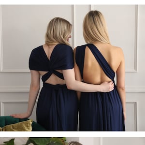 Holiday Sale! Bridesmaid Dress | Convertible Dress |  Bridesmaid Gown | Navy Dress | Convertible Gown |  Maxi Dress |