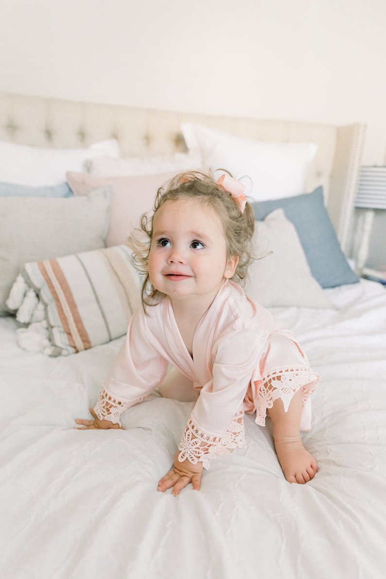 Flower Girl Robe Girl Spa Party Robe Bridesmaid Robes Etsy