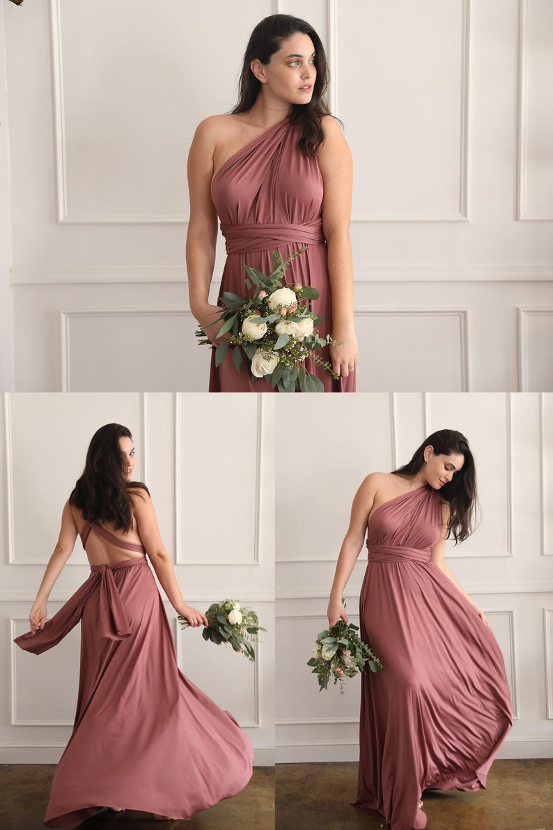 Holiday Sale! Bridesmaid Dress | Convertible Dress | Infinity Dress | Bridesmaid Gown | | Convertible Gown | Engagement Dress | Mauve