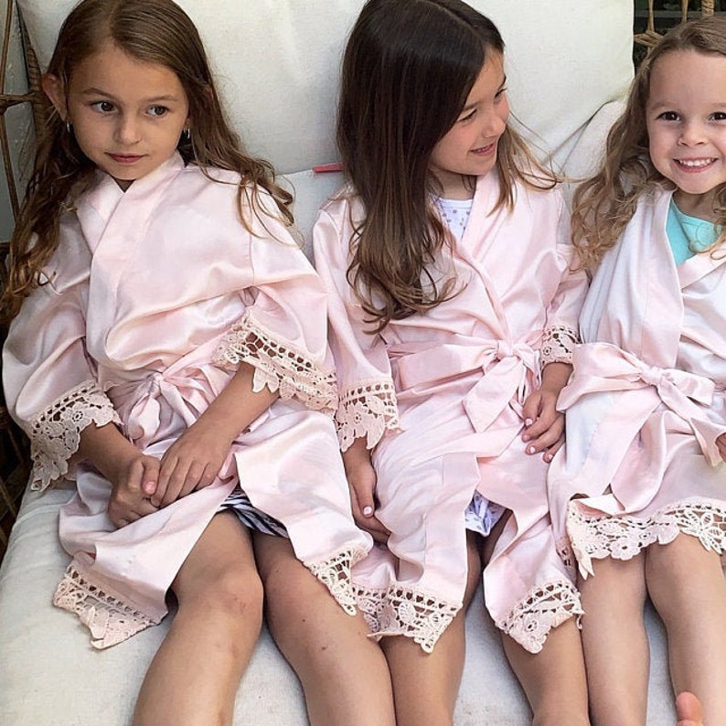 Flower Girl Robe Toddler Robe Baby Robe Satin Girl Robe Etsy