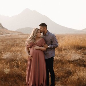 green emerald velvet dress Athena Maternity Photoshoot Dress main image 0