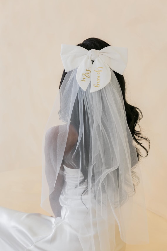 Personalized Mrs. Veil, Bridal Hair Accessory, Bridal Shower  display picture 3