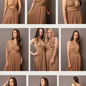 Holiday Sale! Bridesmaid Dress | Convertible Dress | Infinity Dress | Bridesmaid Gown | | Convertible Gown | Engagement Dress | Taupe