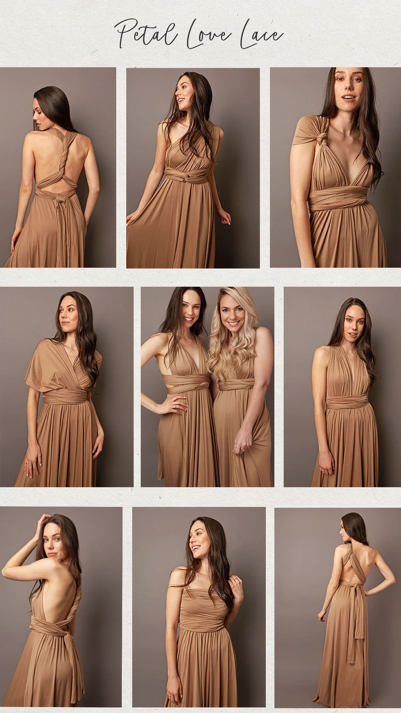 Holiday Sale! Bridesmaid Dress | Convertible Dress | Infinity Dress | Bridesmaid Gown | | Convertible Gown | Engagement Dress | Taupe