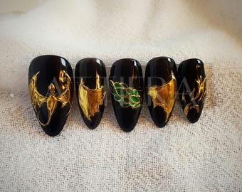 Fantasy Dragon Press on Nails