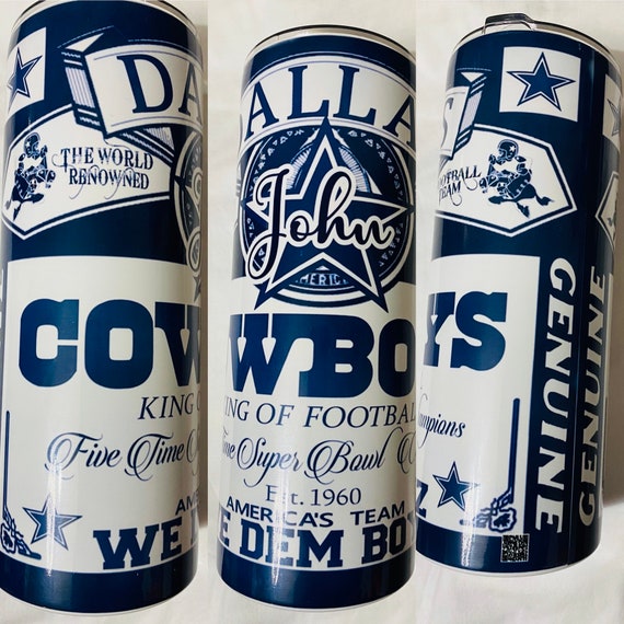 30oz Thick Cowboys Dallas Personalized - Etsy