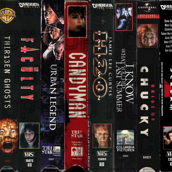 90s horror VHS templates PNG - (these are not movies)