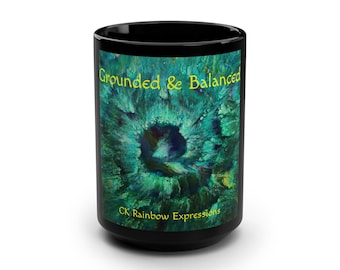 Schwarze Tasse, 15 Unzen Geerdet & Ausgeglichen