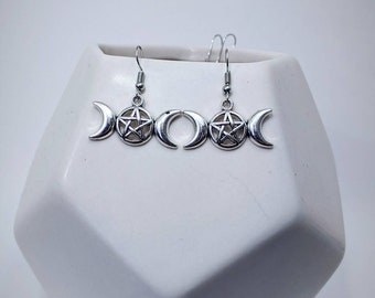 Triple Moon Earrings