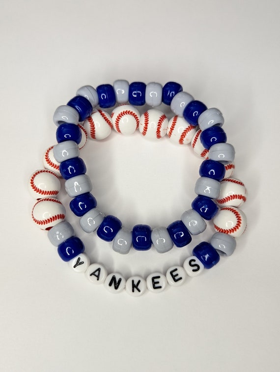 estiramiento de béisbol / Pulseras de nombre / - Etsy