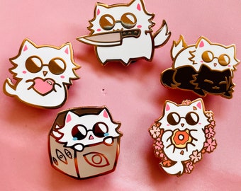 Gojocat Enamel Pins