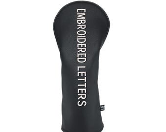 Custom Embroidery Gift Golf Headcover Club Cover Driver  Wood Personalized Accessories PU Leather Protector